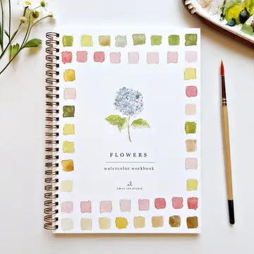 Flowers Watercolor Workbook by emily lex studio