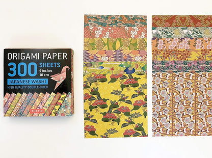 Origami Paper: Japanese Washi Patterns-300 Sheets, 4in (10 CM), Double-Sided with 12 Different Designs by Tuttle Studio