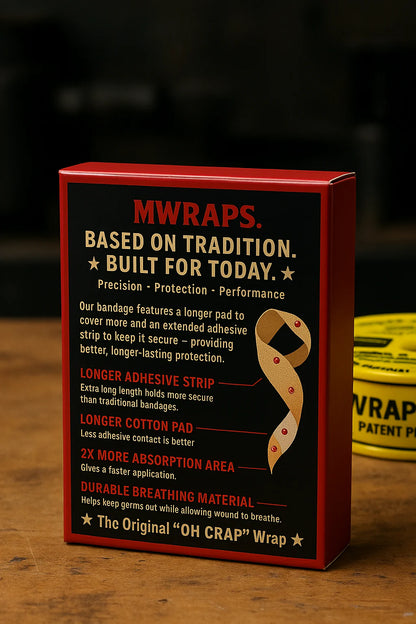 Mwraps ™ Finger Bandages on a Roll – "Oh Crap" Wrap