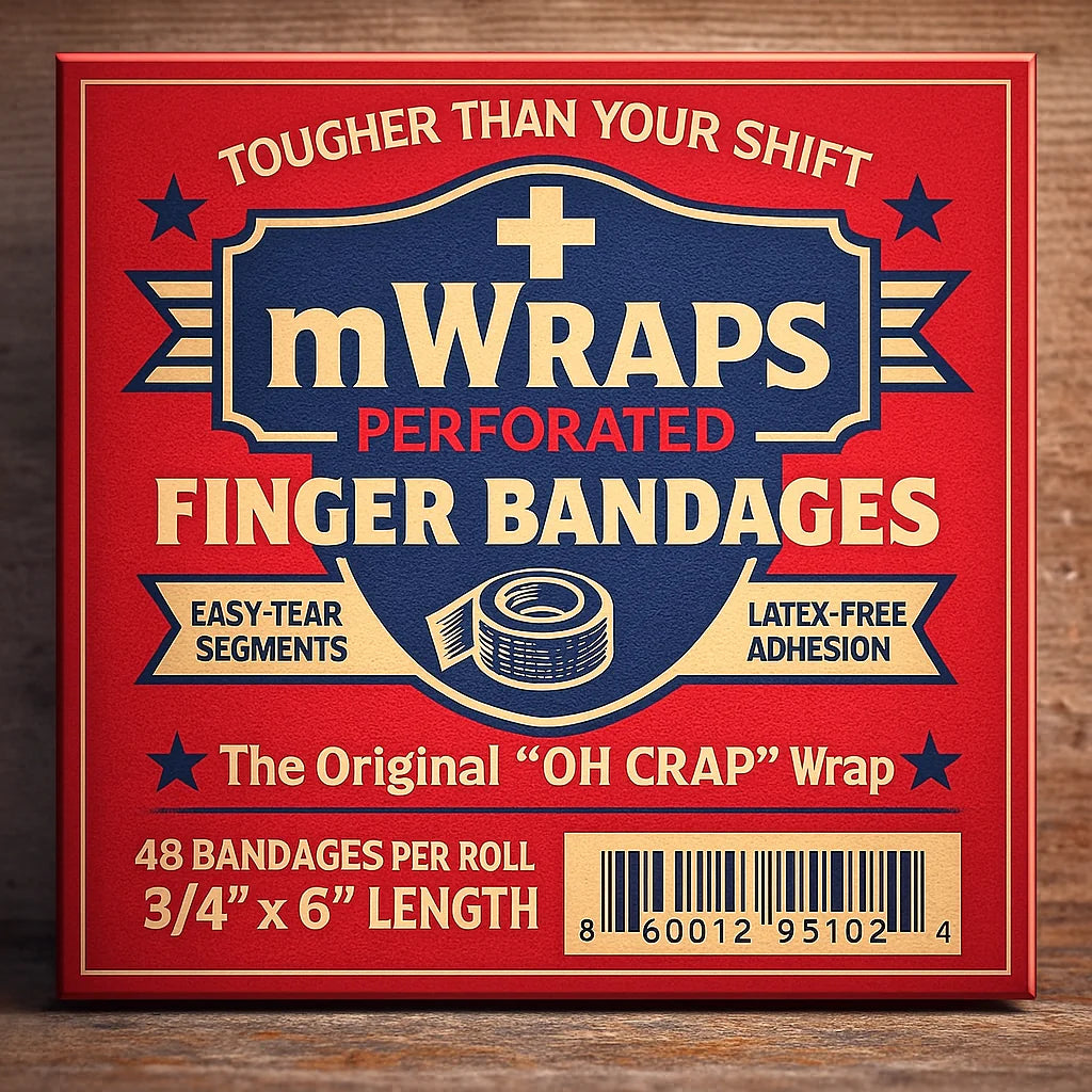 Mwraps ™ Finger Bandages on a Roll – "Oh Crap" Wrap
