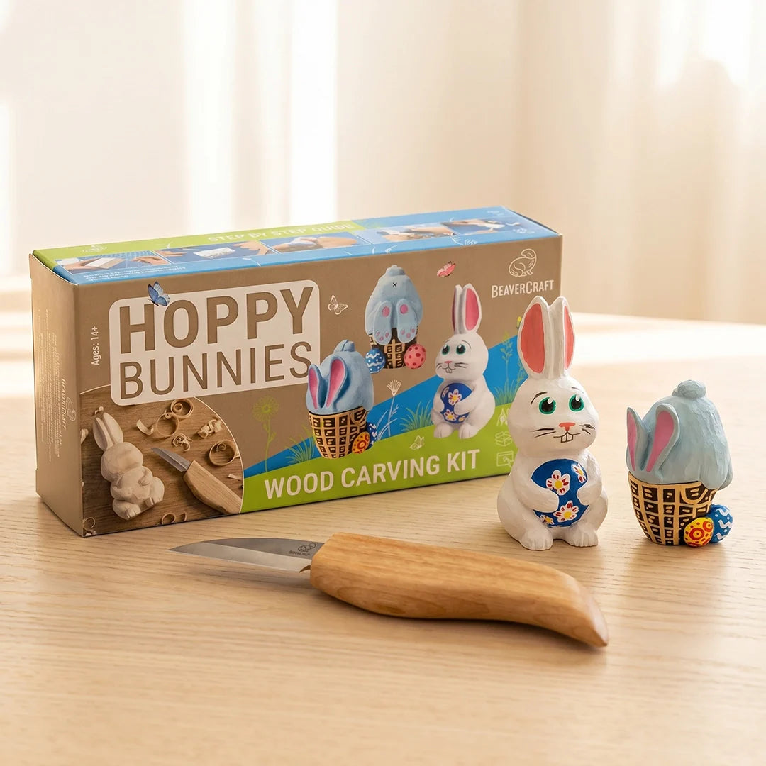 DIY Hoppy Bunnies – Wood Carving Kit