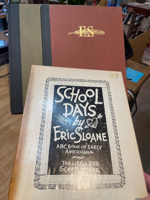 School Days Box Set: ABC Book of Early Americana and The Little Red Schoolhouse by Eric Sloane (1963 original)