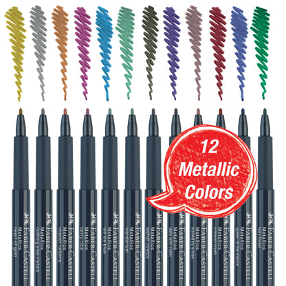 Metallic Multi-Surface Creative Markers Set of 12