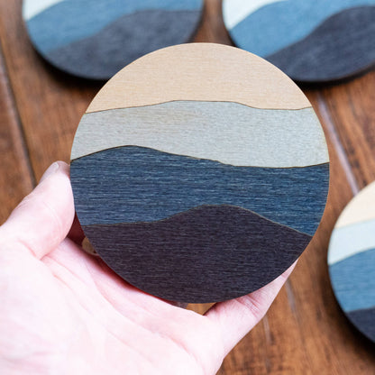 Blue Mountains Wood Coasters