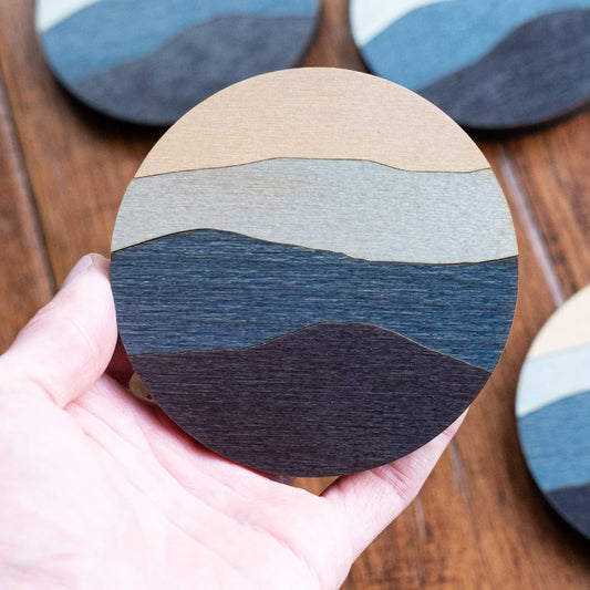 Blue Mountains Wood Coasters