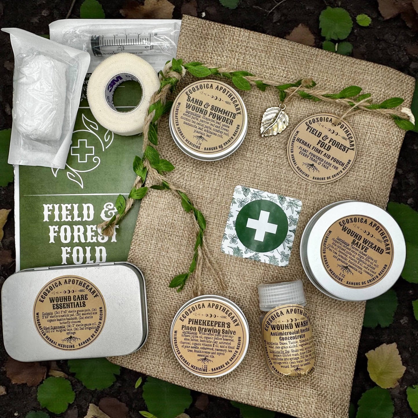 Field & Forest Fold Herbal First Aid Kit, Made by Ecozoica Apothecary
