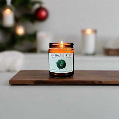 Holiday Spruce Candle | Evergreen, Pine, Fir Scent | Soy 
