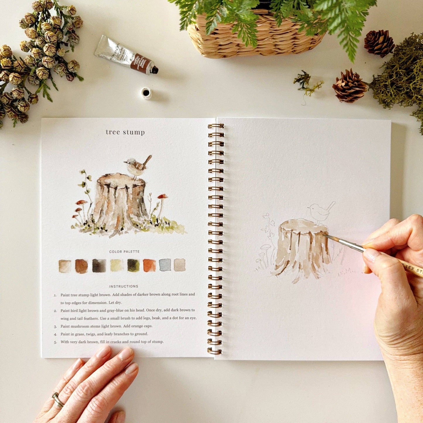 Woodland Watercolor Workbook by Emily Lex