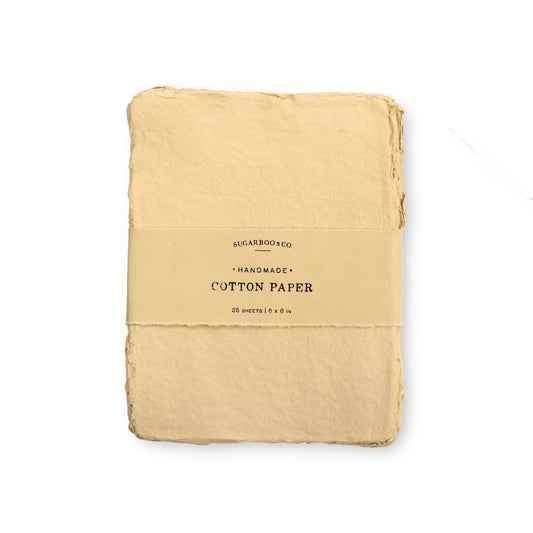 Medium Handmade Cotton Paper Bundle - Oat