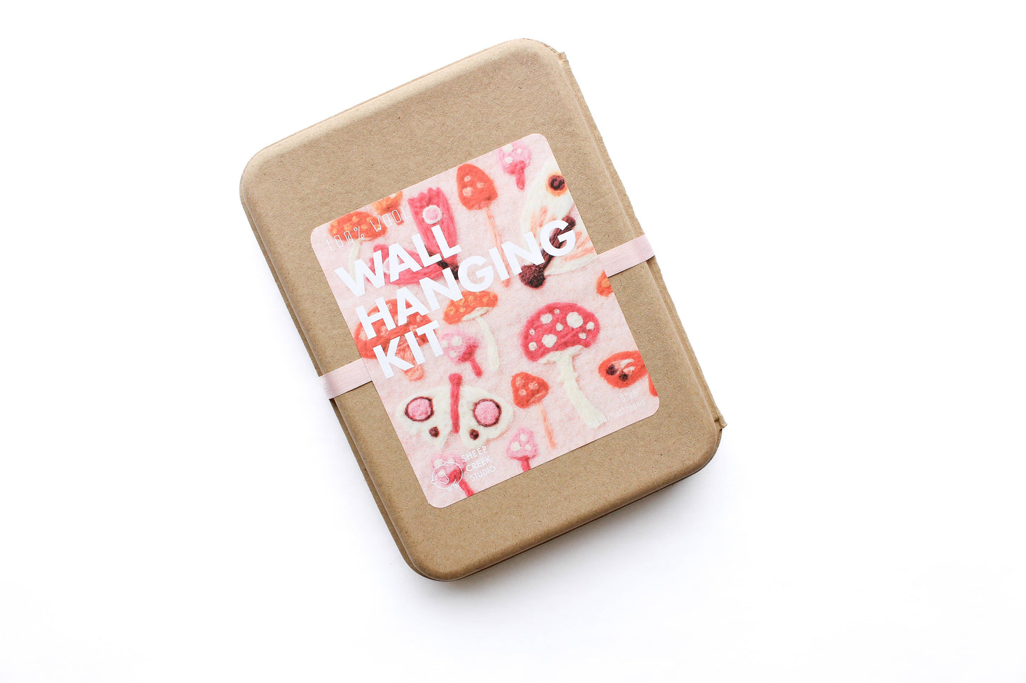 Moth and Mushroom Banner Felting Kit- 8"x8"