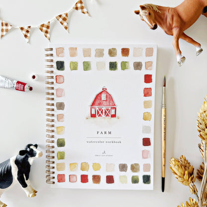 Farm Watercolor Workbook by Emily Lex
