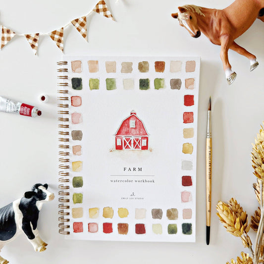 Farm Watercolor Workbook by Emily Lex