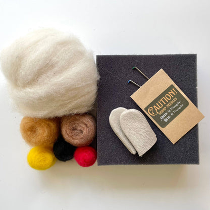 Chicken and Chick Beginner Needle Felting Kit