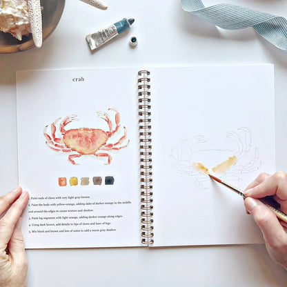 Seaside Watercolor Workbook by emily lex studio