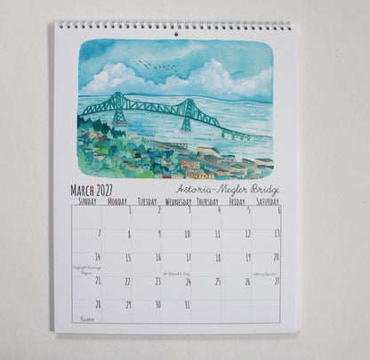 2027 Oregon Calendar by Michele Maule