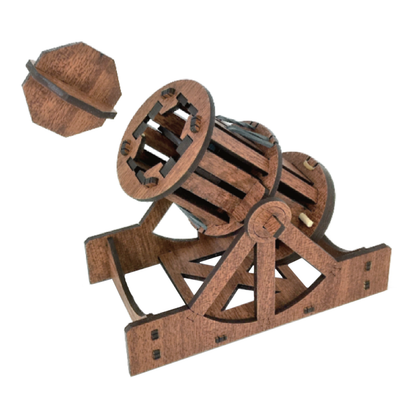Mini Cannon: Wooden Siege Engine Engineering Model Building Kit