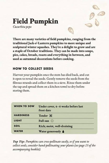 The Seed Collector's Kit: Collect - Sow - Grow - Harvest: Plant Your Garden from Seed with 50 Informative Cards, Five Collection Envelopes, and a Practica