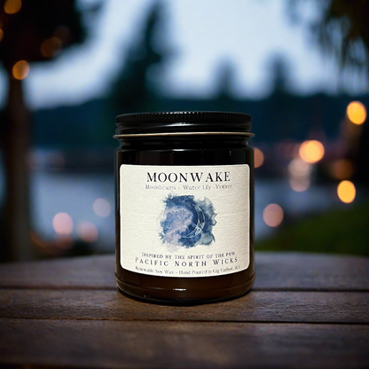 Moonwake Candle | Marine Scent | Soy Wax | Amber Jar