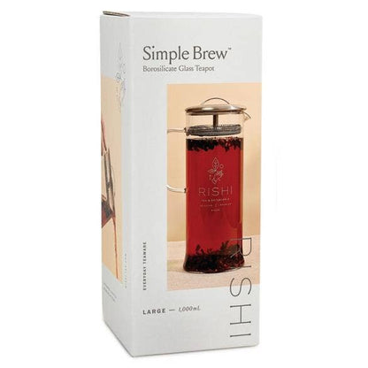 Simple Brew Borosilicate Glass Teapot for Loose Tea (1000mL)