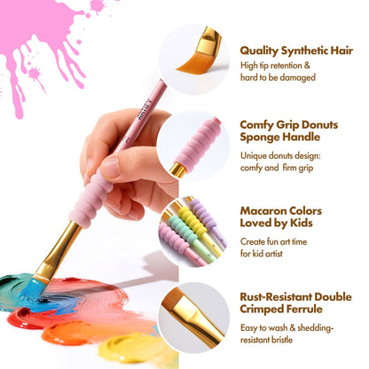ARTIFY 12 PCS All-Purpose Paint Brushes for Kids
