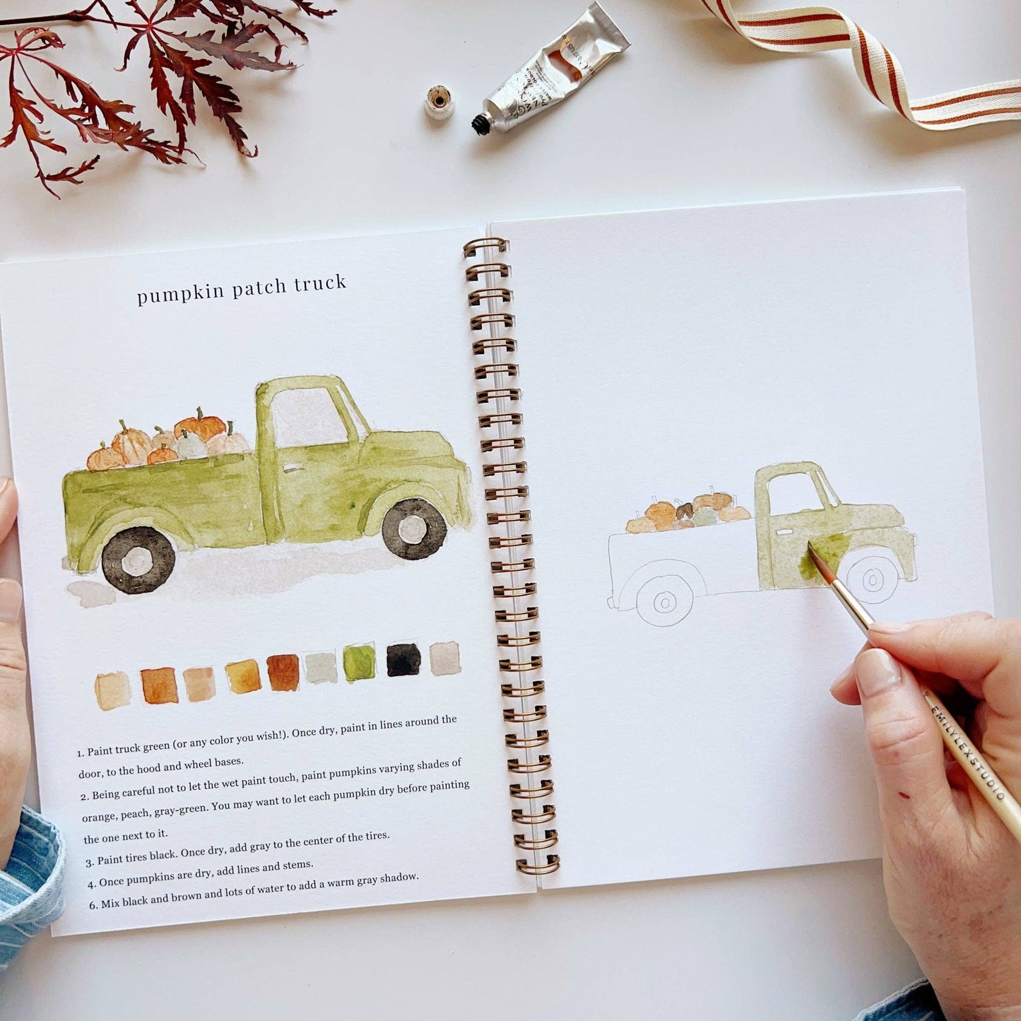 Autumn Watercolor Workbook by Emily Lex