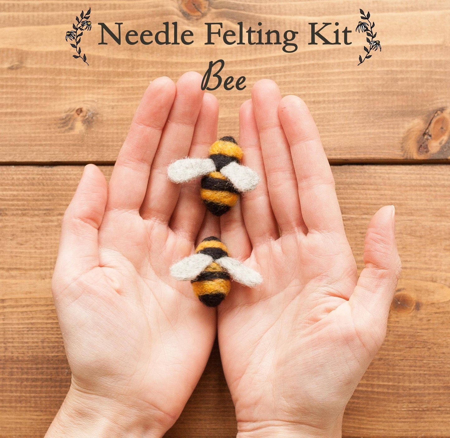 Bees - Needle Felting Kit - Beginner By Grey Fox Felting