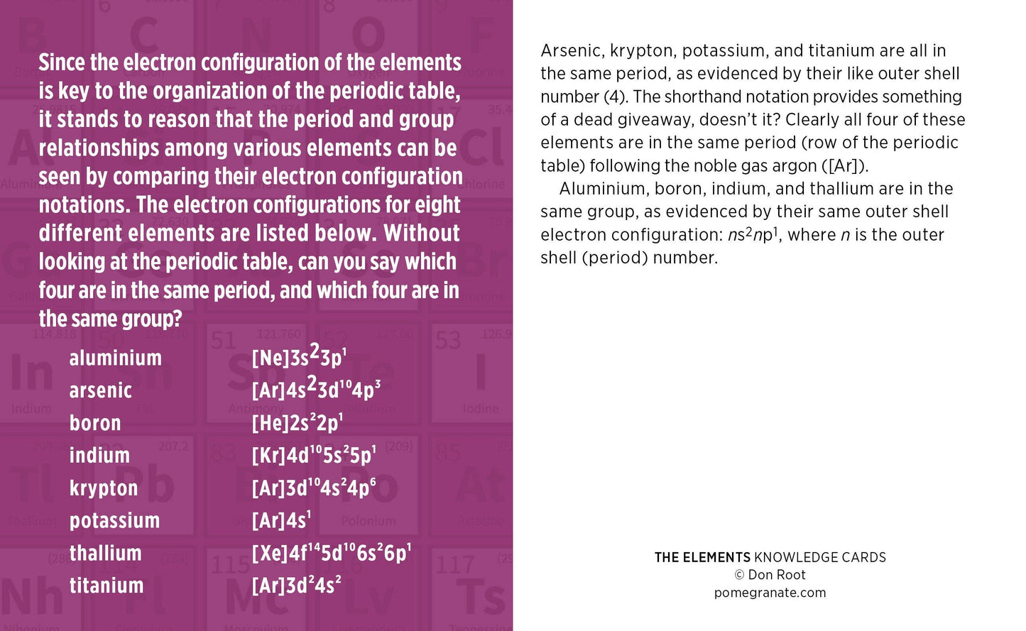 The Elements: A Quiz Deck on the Periodic Table Knowledge Cards