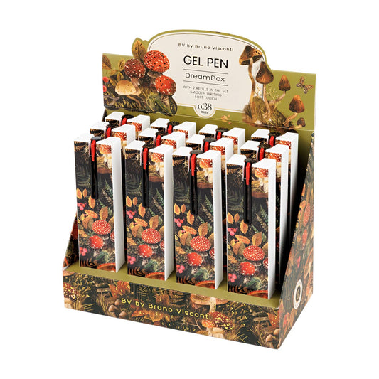 Bruno Visconti DreamBox Gel Click Pen in a Gift Box - Forest Mushrooms