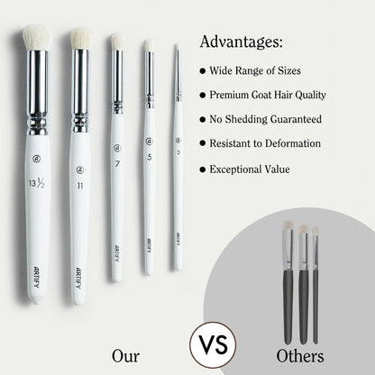 ARTIFY 5 PCS Drybrush Set for Miniature and Model, Expert Series - White