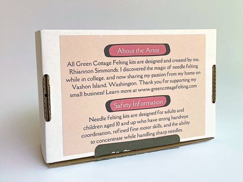 3 Classic Mushrooms Beginner Needle Felting Mini-Kit