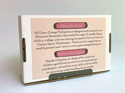 3 Classic Mushrooms Beginner Needle Felting Mini-Kit