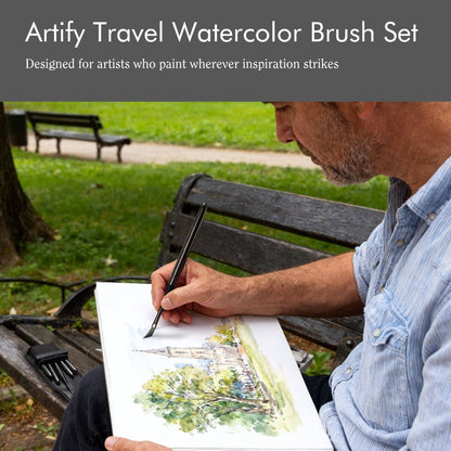 ARTIFY 3 PCS Travel Watercolor Brush Set