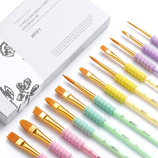ARTIFY 12 PCS All-Purpose Paint Brushes for Kids