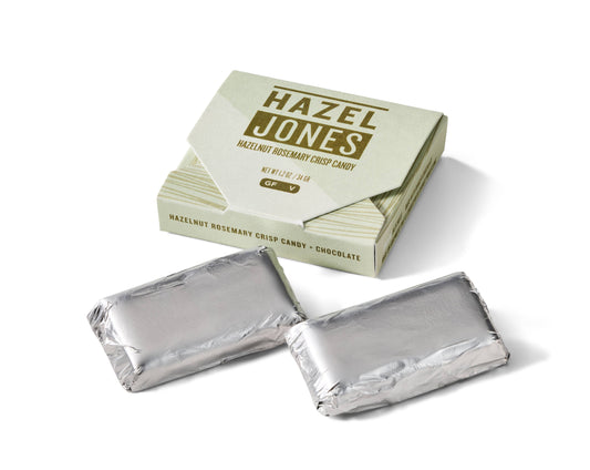 Hazel Jones - Hazelnut Rosemary Crisp Candy in 70% Chocolate by Oregon Bark
