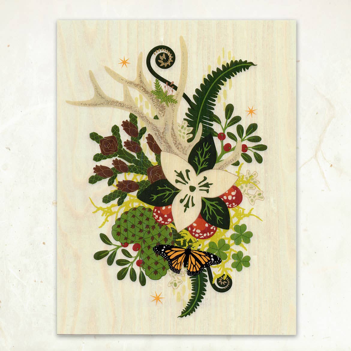 Cascadian Bouquet Small Wood Print