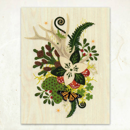 Cascadian Bouquet Small Wood Print