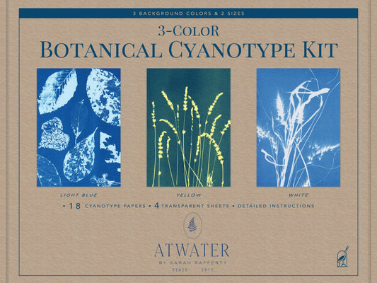 3-Color Botanical Cyanotype Kit: Beginner-Friendly DIY Kit