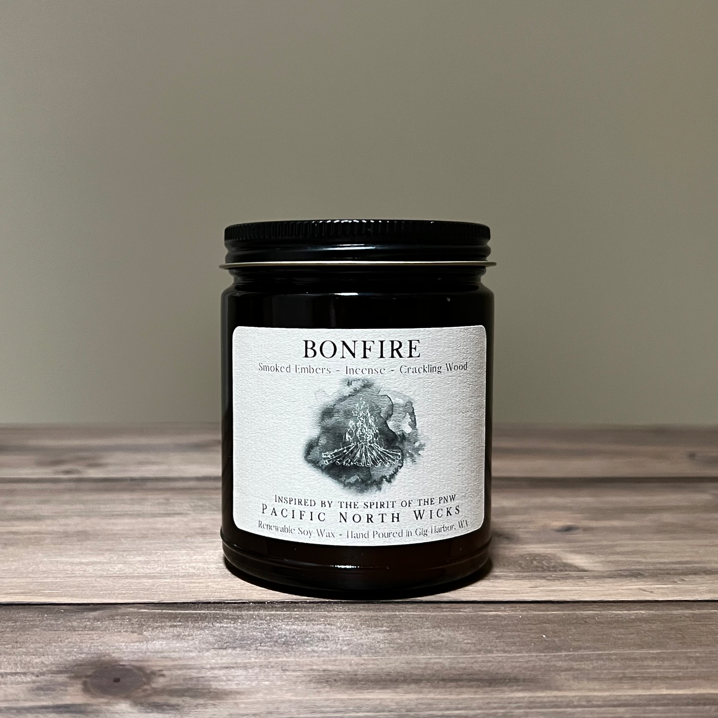 Bonfire Candle | Campfire Inspired | Clean Burning Soy Wax