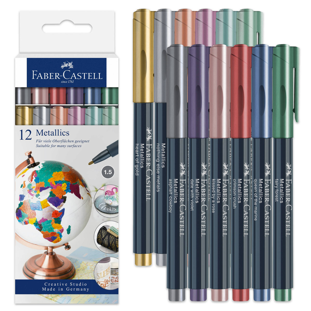 Metallic Multi-Surface Creative Markers Set of 12