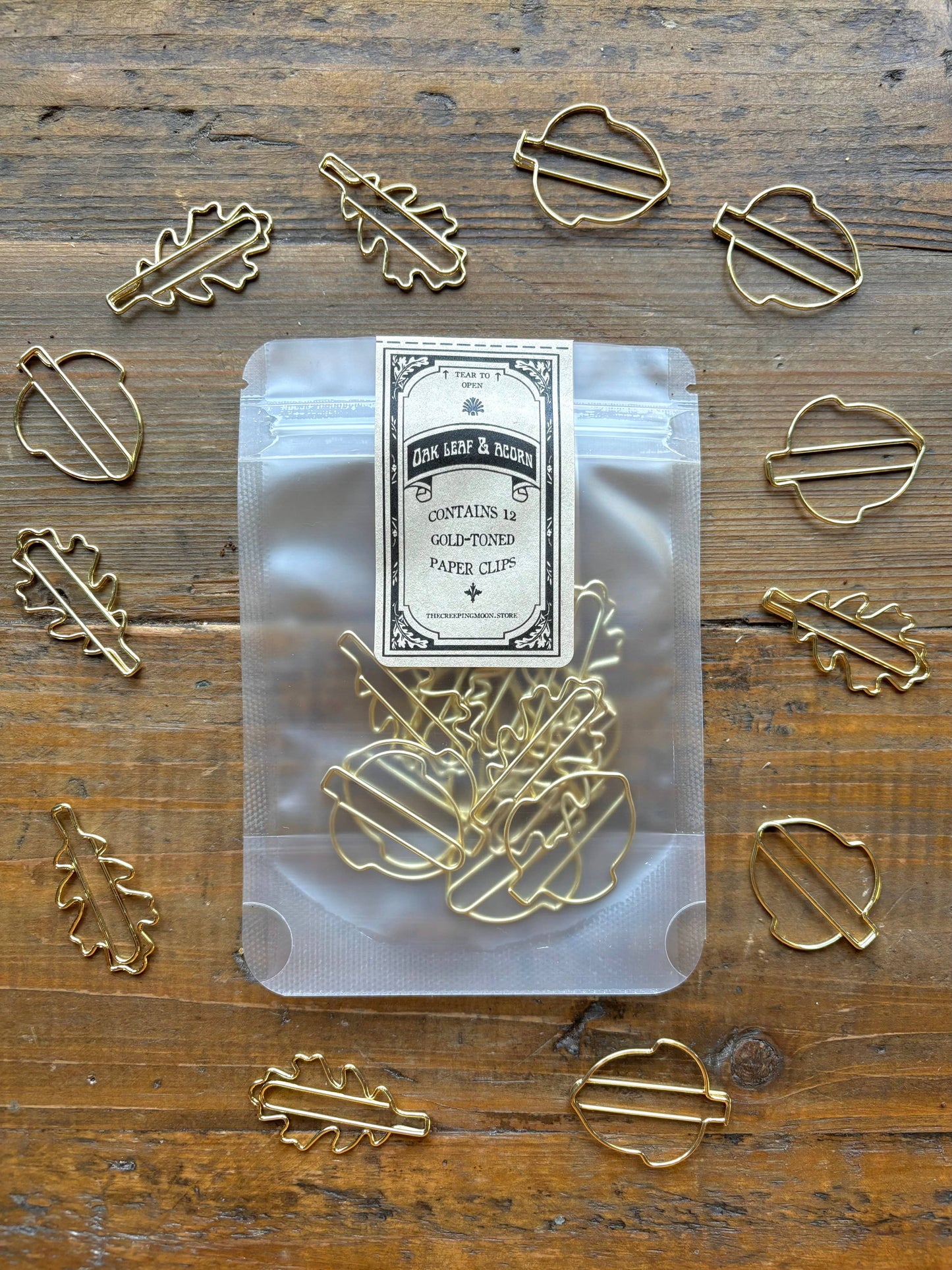 Oak Leaf & Acorn Paper Clip Set