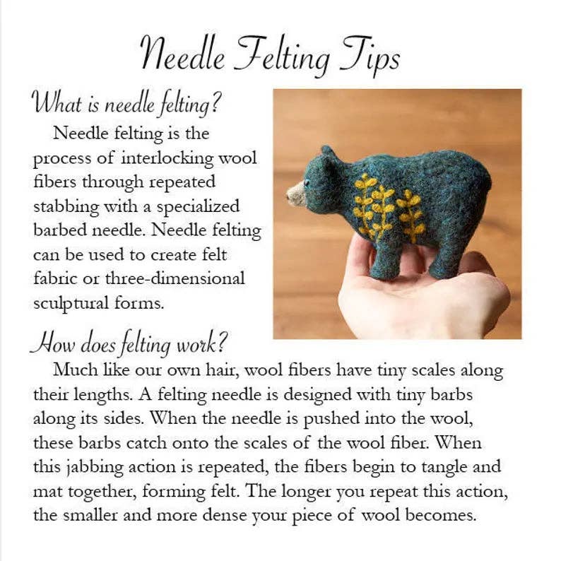 Needle Felting Starter Kit by Grey Fox Felting