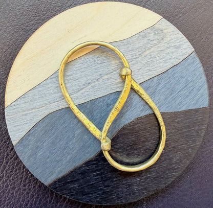Hand Forged Brass Infinity Key Rings - 3 sizes made by Mark Files