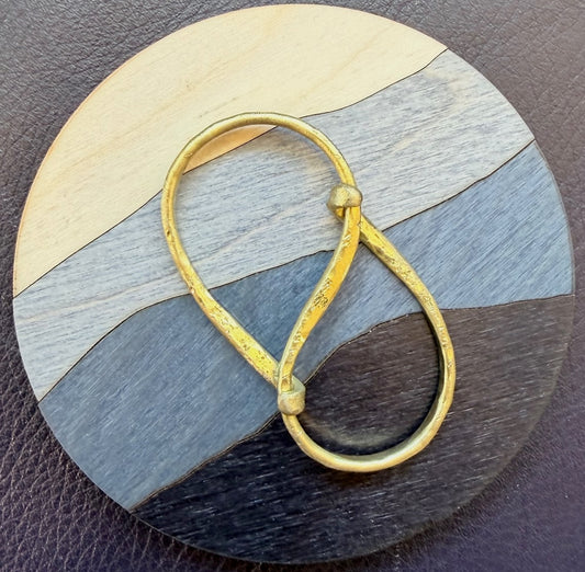 Hand Forged Brass Infinity Key Rings - 3 sizes made by Mark Files