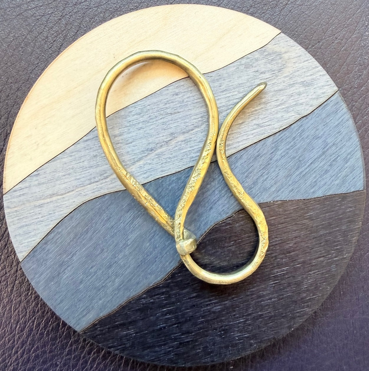 Hand Forged Brass Infinity Key Rings - 3 sizes made by Mark Files