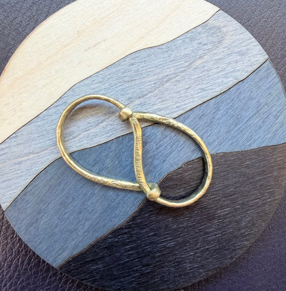 Hand Forged Brass Infinity Key Rings - 3 sizes made by Mark Files