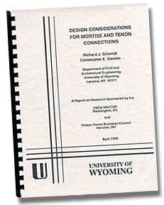 Design Considerations for Mortise and Tenon Connections by Dick Schmidt & Christopher E. Daniels